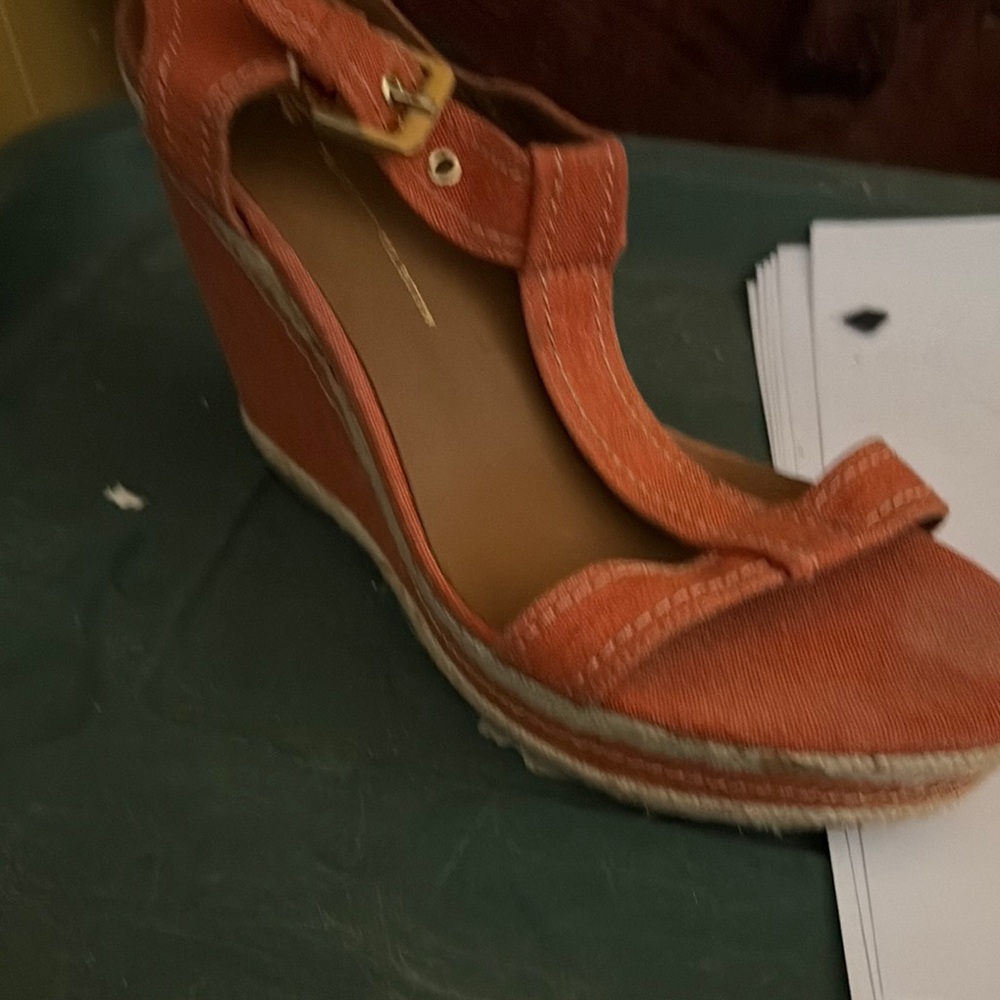 Franco Sarto Orange Heeled Shoes